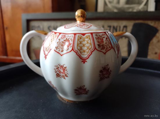 Сахарница Фриз фарфор ЛФЗ СССР