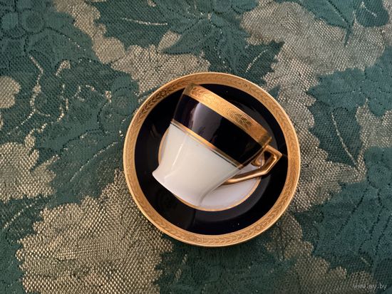 Кофейная пара Кобальт позолота Германия 50-е