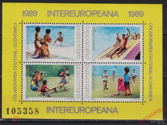 1989 Румыния Дети ИнтерЕвропа  MNH
