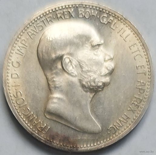 1 крона 1908 60 лет правления Франца-Иосифа