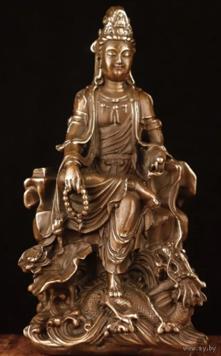 Статуэтка Будда на Драконе Бронза