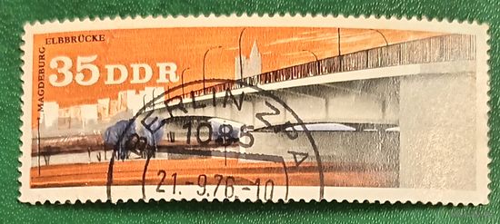 ГДР 1976. Мост через реку Эльба в городе Магдебург
