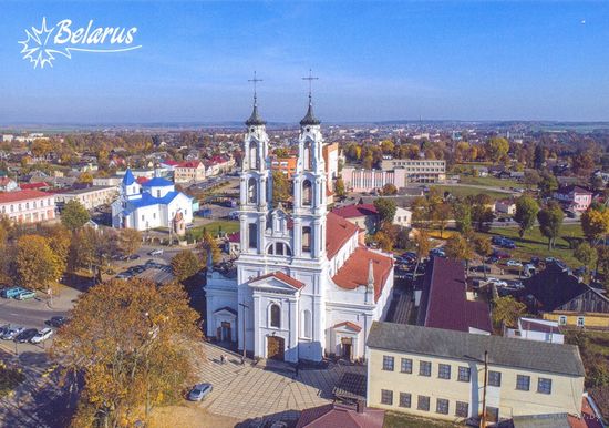 Беларусь 2024 открытка Ошмяны костёл церковь