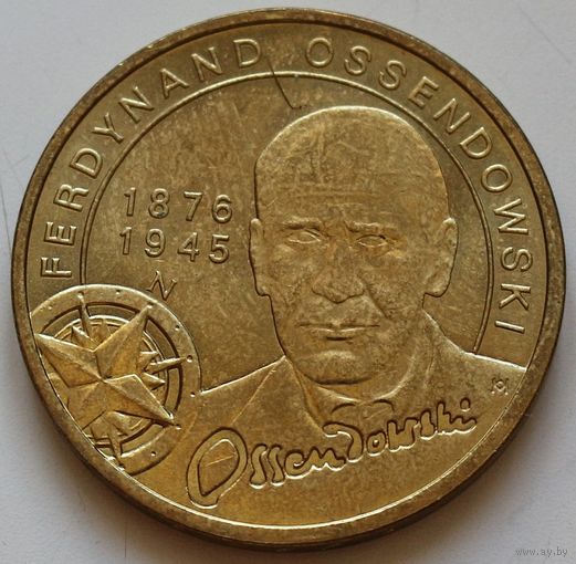 Польша 2 злотых 2011 год "Польские путешественники - Фердинанд Оссендовский"