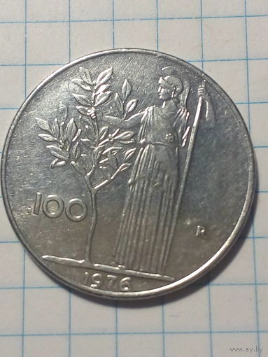 100 лир Италия 1976 год
