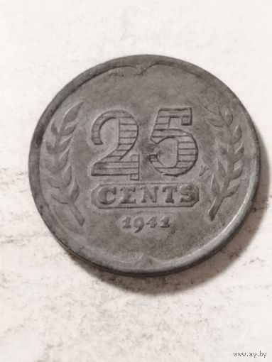 Нидерланды 25 центов 1941