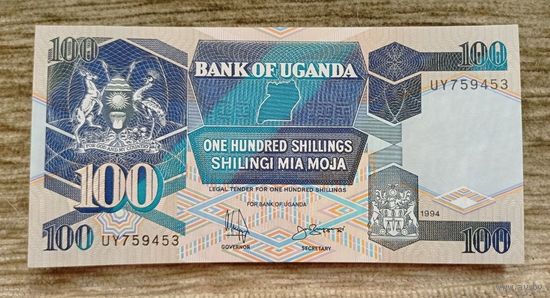 Werty71 Уганда 100 шиллингов 1994 UNC банкнота