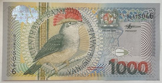 Суринам 1000 гульденов 2000 г.