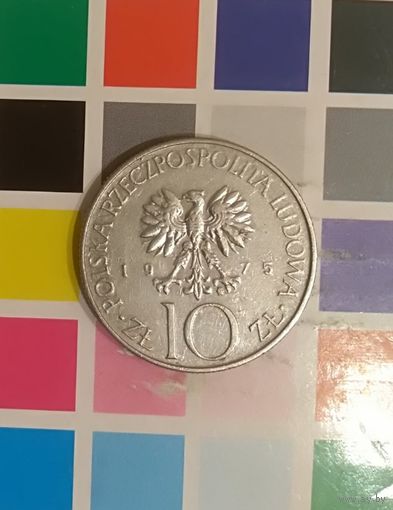 Польша 10 злотых 1975 Адам Мицкевич