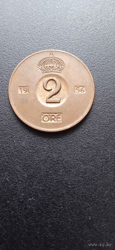Швеция 2 эре 1956 г.