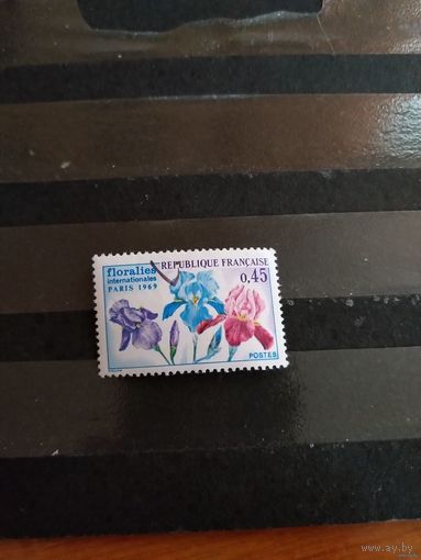 1969 Франция флора цветы чистая клей лёгкая наклейка выпускалась одиночкой (2-2)