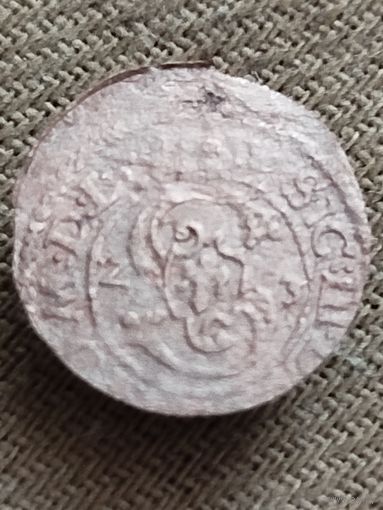 Распродажа - солид (шеляг) 1623г.,ВКЛ,СИГИЗМУНД 3 (РЕДКИЙ)