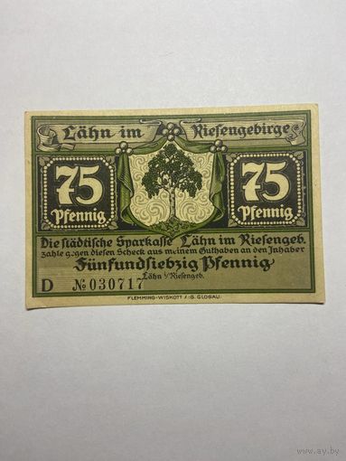 75 пфенингов (нотгельды) г. Германия.-1012