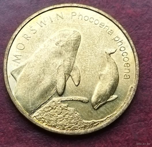 Польша 2 злотых, 2004 Морская свинья