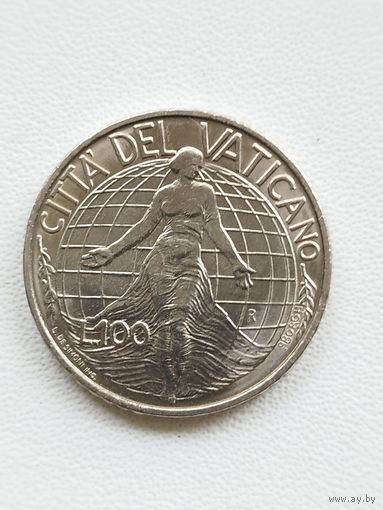 Ватикан 100 лир 1998 год