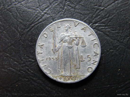 Ватикан. 5 лир.1953. С 20 копеек. Распродажа коллекции. Смотрите другие лоты.