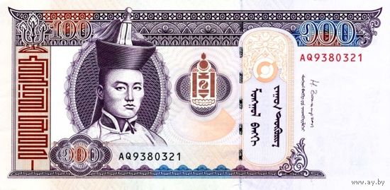 Монголия 100 тугриков образца 2014 года UNC p65c