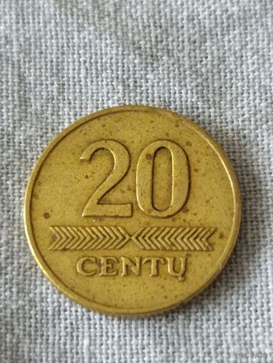 Литва. 20 центов 1998 года. (4)