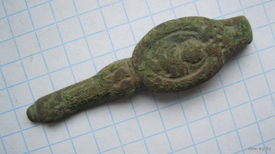 Зацеп на ножны Х.О. конец XVIII - начало XIX в. Литье, бронза.