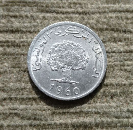 Werty71 Тунис 5 миллимов 1960