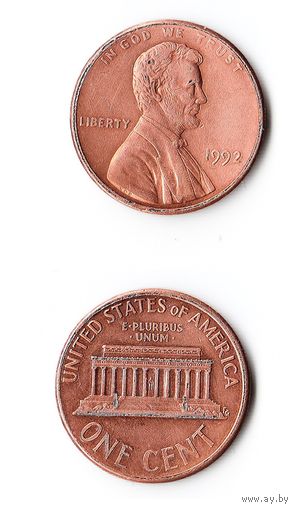 1 цент США 1992 года
