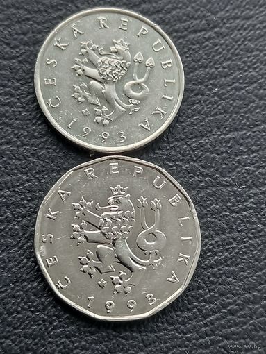 1 и 2 кроны 1993 Чехия