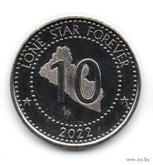 РЕСПУБЛИКА ЛИБЕРИЯ. 10 ДОЛЛАРОВ 2022. UNC