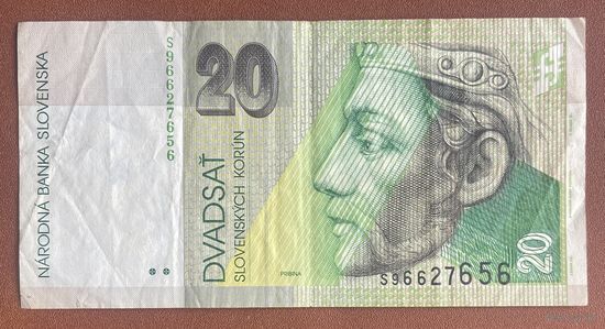 Банкнота. Словакия. 20 крон 2006 год.