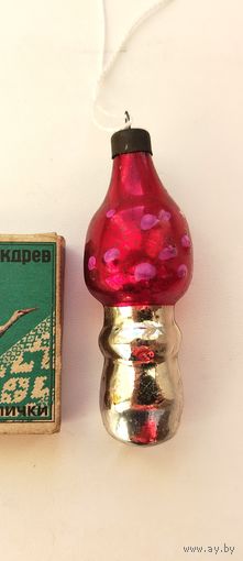 Ёлочная игрушка. Мухомор. И-54.