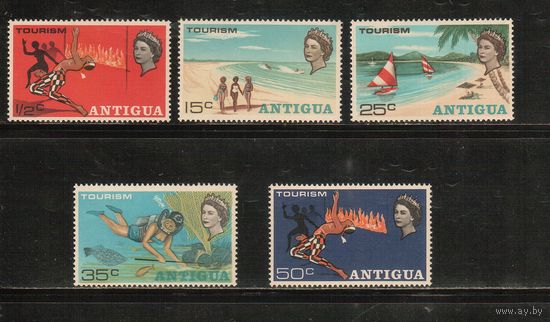 Антигуа-1968,(Мих.192-196) **  , Туризм, Английские колонии
