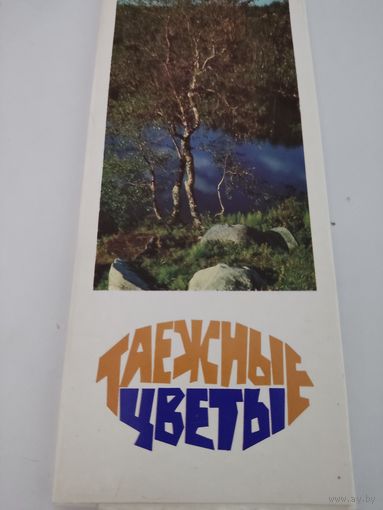 Набор из 15 открыток (9х21см) "Таежные цветы" 1974г.
