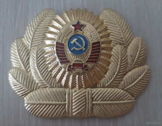 Кокарда МВД СССР обр.1975 г., тип 1, редкая