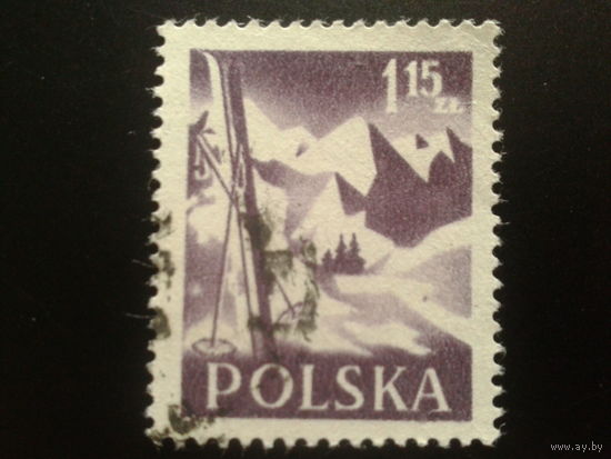 Польша 1956 горы, лыжи