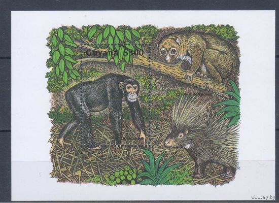 [2105] Гайана. Фауна.Дикие животные. БЛОК MNH