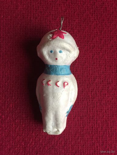 Елочная игрушка Космонавт пенопласт СССР