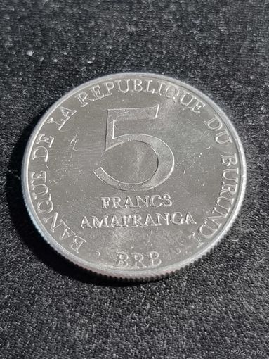Бурунди 5 франков 1980 Unc
