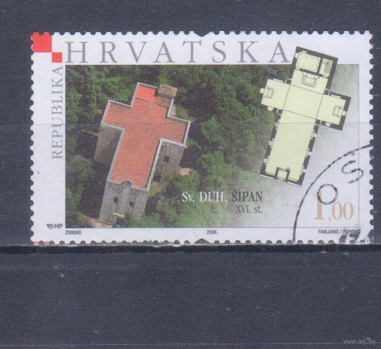 [1660] Хорватия 2006. Культура.Архитектура. Гашеная марка.