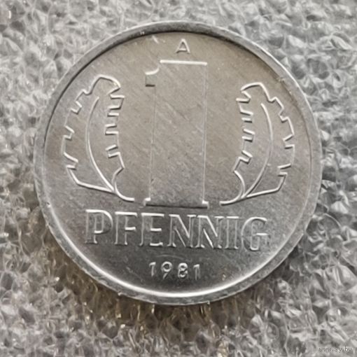 Германия - ГДР 1 пфенниг  1977 г.   маленькая цифра