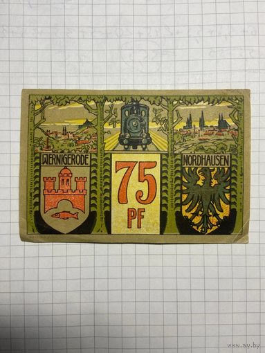 Нотгельд 75 пфеннигов 1921 год. -2112