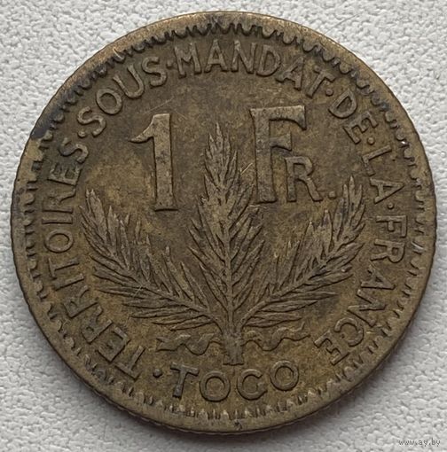 Того Французское 1 франк 1924 г.