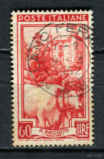 Италия - 1950 - Сбор урожая 60L - [Mi.822] - 1 марка. Гашеная.  (Лот 43Gh)-T2P52