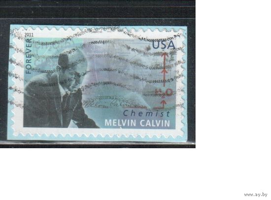 США-2011 (Мих.4715) , гаш. ,  Ученые, Нобелевские лауреаты , вырезка