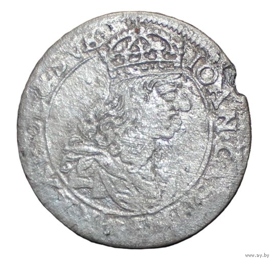 6 грошей 1661 г Яна II Казимира. С рубля