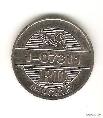 ЖЕТОН. ПЕГАС 1-07311 RD G-T-CKLR ФРАНЦИЯ