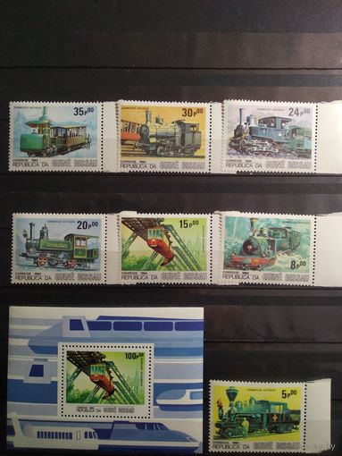 Гвинея-Биссау 1984 г. Локомотивы.