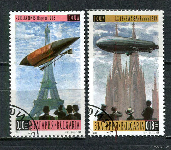 Болгария - 2000 - Авиация - 2 марки. Гашеные.  (Лот 22HO)-T2P12