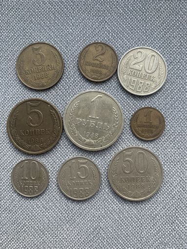 Лот монет 1988 года СССР