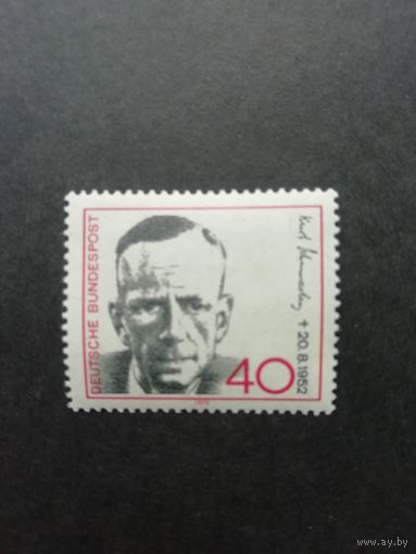 ФРГ 1972 Марка "20-ая годовщина смерти политика Курта Шумахера" (чистая**) Мi.738 каталог 1.60 евро
