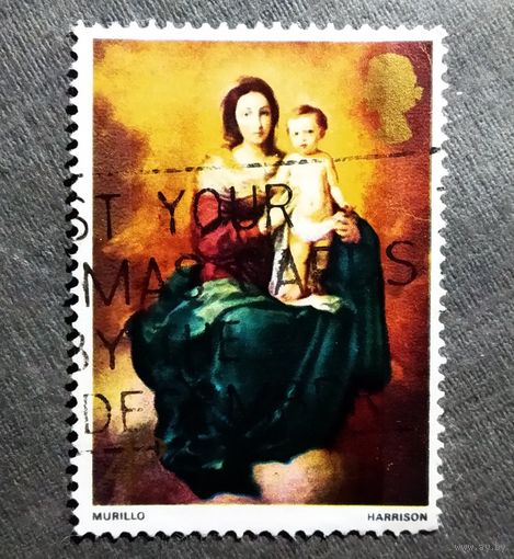 Марка Великобритания 1967 год Рождество