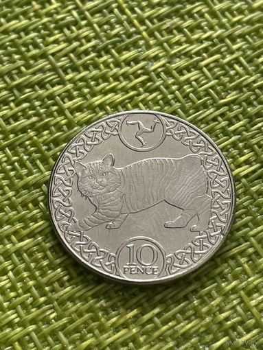 Остров Мэн 10 пенсов 2017 г ( Мэнская кошка )